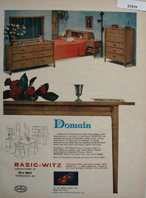 Domain Bedroom Furniture Ad 1958