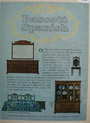 Bassett Spanish El Prado Furniture Ad 1967