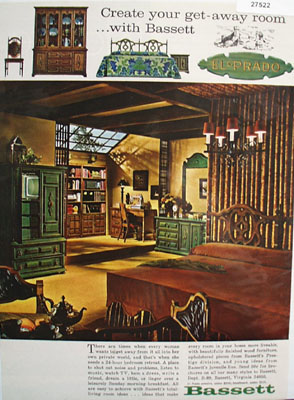Bassett Create Own Get Away Room Ad 1968