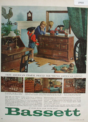 Bassett Olde American Charm Ad 1964