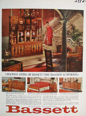 Bassett Gracious Living Ad 1964