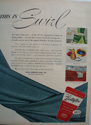 Boltaflex Covering Material Lasting Beauty Ad 1951