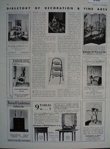 Directory of Decoration And Fine Arts Article.1931