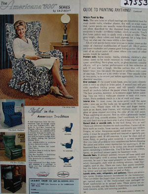 La Z Boy Chair American 600 Series Ad 1964
