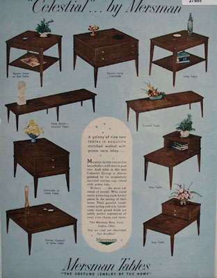 Mersman Tables Galaxy of Nine Ad 1961