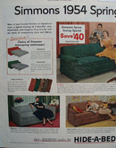 Simmons Hide A Bed Spring Show Ad 1954