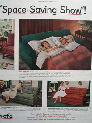 Simmons Hide A Bed Spring Show Ad 1954