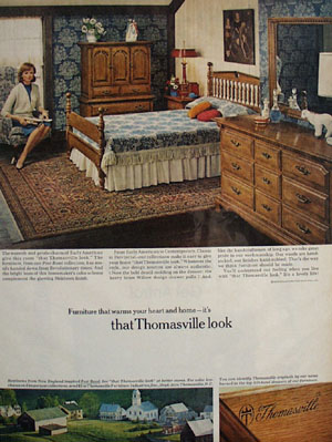 Thomasville Furniture Warms Your Heart Ad 1967