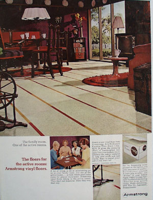 Armstrong Floors For The Family Room Ad 1966