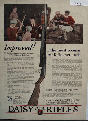 Daisy Air Rifles Most Popular Ad 1930