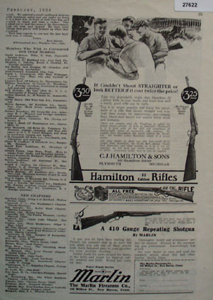 Hamilton Rifle Couldnt Shoot Straighter Ad 1935