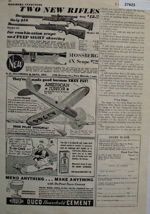Mossberg Rifle Combination Scope Ad 1935