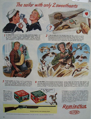 Remington Sailor With Only Two Sweethearts Ad 1944