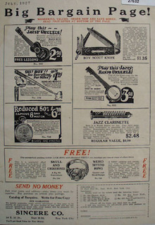 Sincere Co Big Bargain Page Ad 1927