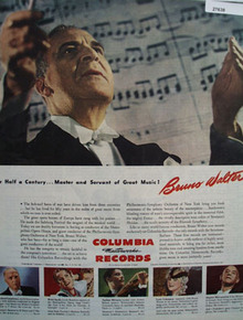 Columbia Records Bruno Walter Conductor Ad 1944