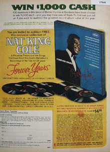 Capitol Music Nat King Cole Album Ad 1968