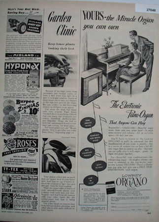 Lowery Organ Yours You Can Own Ad 1951