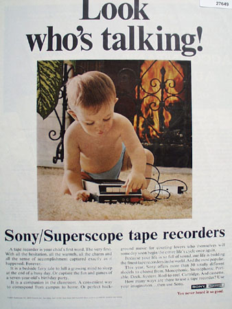 Sony Look Who Is Talking Ad 1969