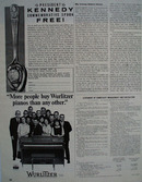 Wurlitzer Pianos More People Buy Ad 1964