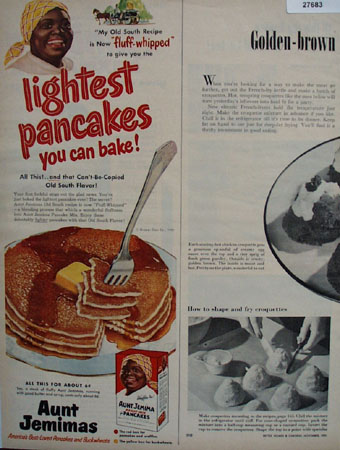 Aunt Jemima Fluff Whipped Ad 1951