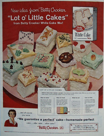 Betty Crocker Lot O Little Cakes Ad 1959
