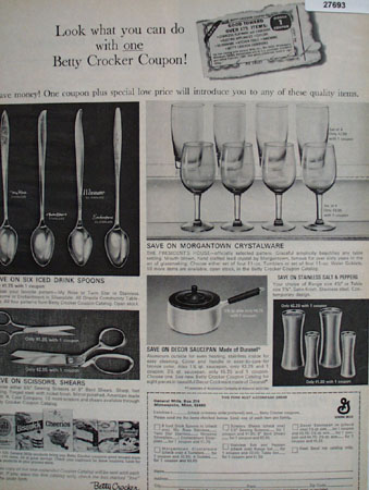 Betty Crocker Coupon Items to Buy Ad 1965