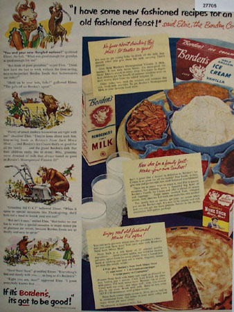 Bordens New Fashioned Recipes Ad 1951