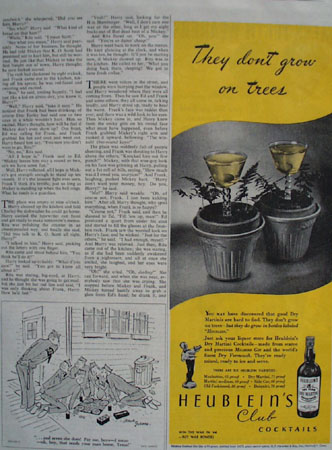 Heubleins Cocktails Do Not Grow On Trees Ad 1944