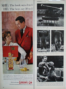 Gordons Gin Book Says 3 to 1 Ad 1960
