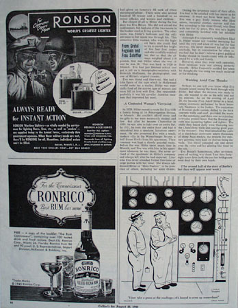 Ronrico Rum For The Connoisseur Ad 1945