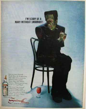 Smirnoff Vodka And The Frankenstein Ad 1967