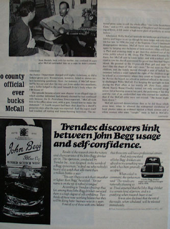 John Begg Whiskey Self Confidence Ad 1972