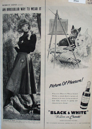 Black And White Picture of Pleasure Ad 1958