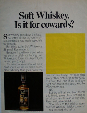 Calvert Soft Drink Is It For Cowards Ad 1966