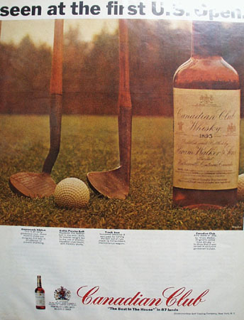 Canadian Mist Whiskey And Golf Clubs Ad 1966
