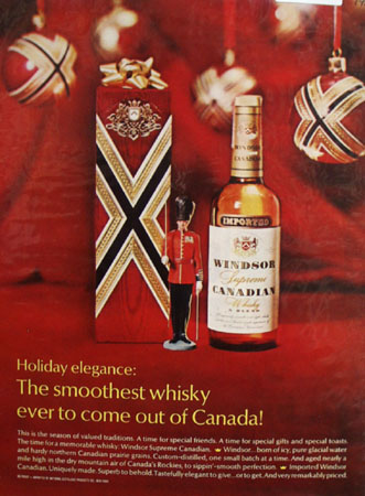 Windsor Canadian Whiskey Christmas Ad 1968