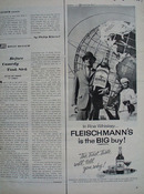 Fleischmanns Man Woman World Globe Ad 1964