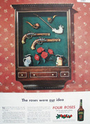 Four Roses Whiskey And Shadow Box Ad 1946