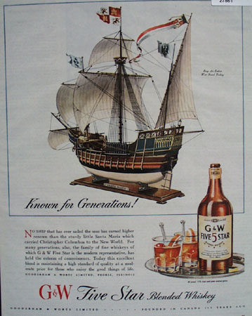G & W Known for Generations Ad 1944