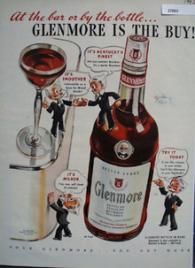Glenmore Whiskey At The Bar Or By Bottle Ad 1942