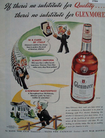 Glenmore No Substitute For Quality Ad 1943