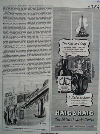 Haig and Haig And Eiffel Tower Ad 1945