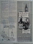 Haig and Haig And Big Ben Ad 1945