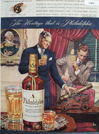 Philadelphia Whisky Heritage of Hospitality Ad 1943