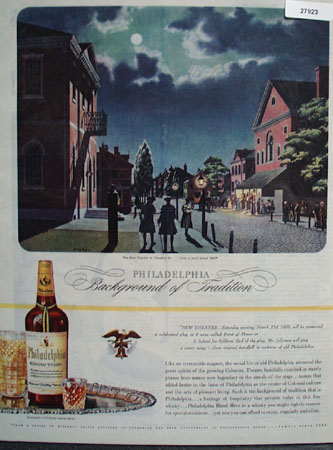 Philadelphia Whisky And New Theatre Ad 1944