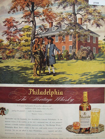 Philadelphia Whisky Indian Camp Ad 1945