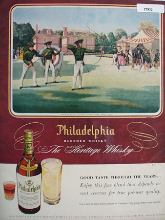 Philadelphia Whisky Archery Ad 1948