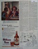 William Penn Whisky He Lost The Game Ad 1945