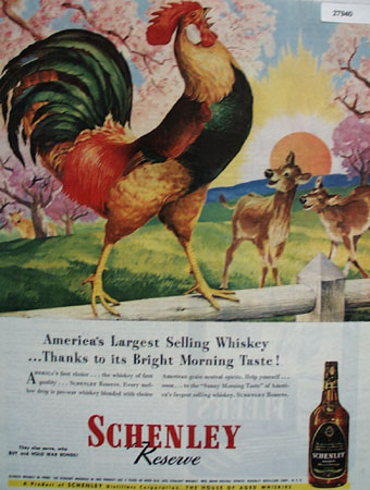 Schenley Whisky Americas Largest Ad 1945