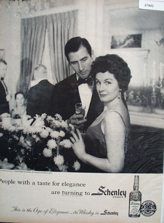 Schenlley Whisky People With Taste Ad 1959